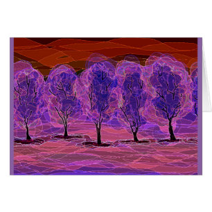 Purple Trees (Red Background)