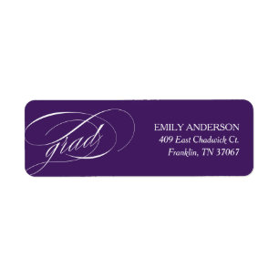 Purple Trendy Calligraphy Graduation Address