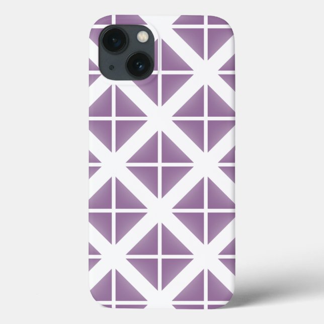 Purple Trendy Triangle Pattern Case-Mate iPhone Case (Back)