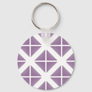 Purple Trendy Triangle Pattern Key Ring