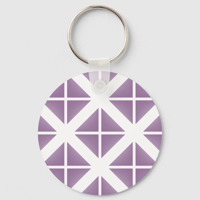 Purple Trendy Triangle Pattern Key Ring (Front)