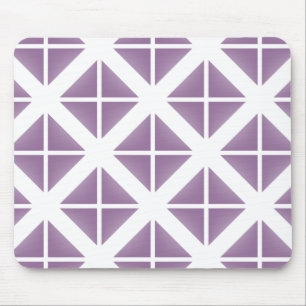 Purple Trendy Triangle Pattern Mouse Mat