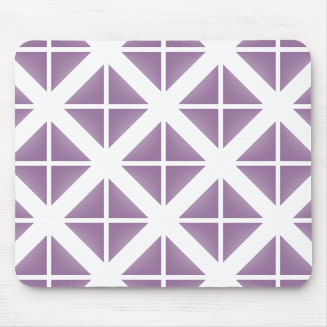 Purple Trendy Triangle Pattern Mouse Mat (Front)
