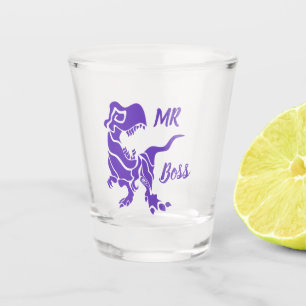 Purple Trex the Boss Dino Shot Glass