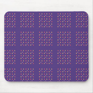 Purple Triangle Geometric Pattern Mouse Mat