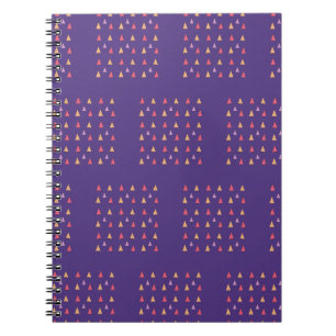Purple Triangle Geometric Pattern Notebook