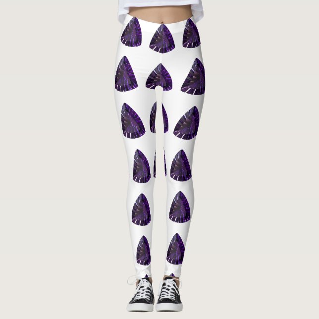 Purple Triangle Pattern Leggings (Front)