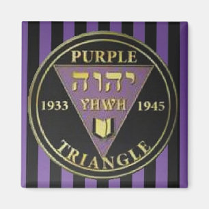 Purple Triangle Stripes Magnet