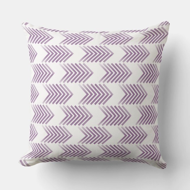 Purple Tribal Arrow Pattern Cushion (Front)