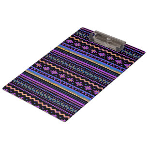 Purple tribal design clipboard
