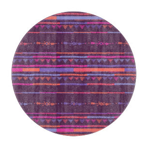 Purple Tribal Pattern Cutting Board