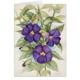 Purple Tropical Flower Painting - Multi