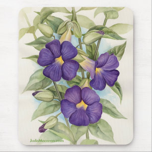 Purple Tropical Flower Painting - Multi Mouse Mat