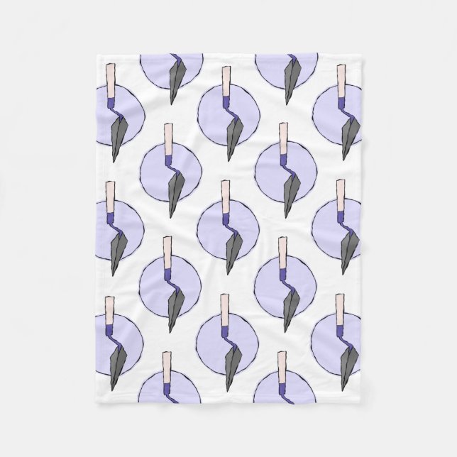 Purple Trowel - Archaeologist's Tool Kit Fleece Blanket (Front)