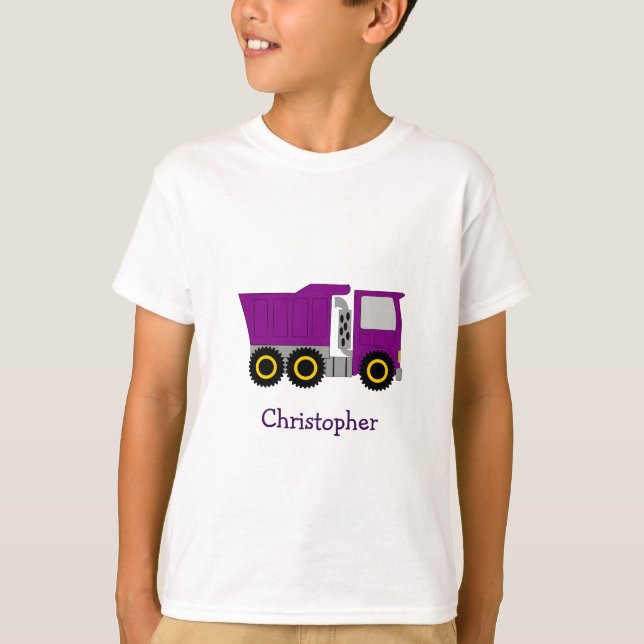 Purple Truck Design Personalised T-Shirt (Front)