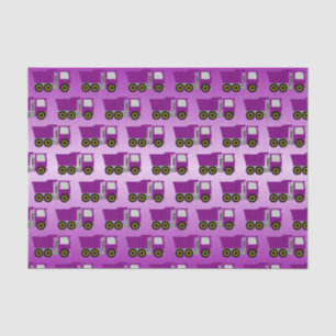 Purple Truck Design Tissue Paper