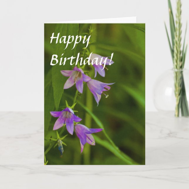 Purple Trumpets wildflowers Card (Front)