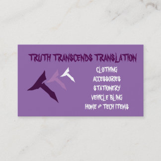 Purple truth biz card