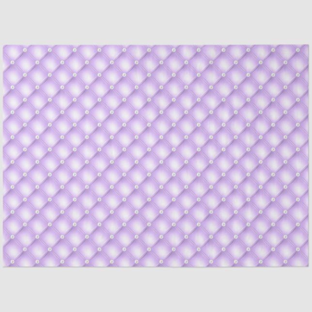 Purple Tufted Pearls Tissue Paper (Front)