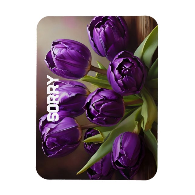 Purple tuilps magnet (Vertical)