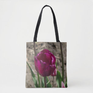Purple Tulip all over tote bag
