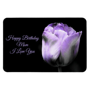Purple Tulip Birthday Mum *personalise/customise* Magnet