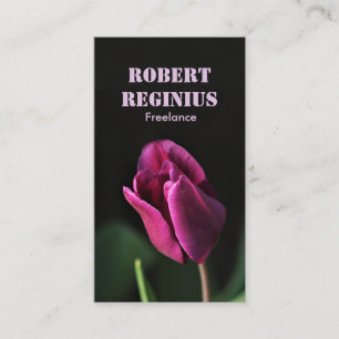 Purple Tulip Close-up Business Card