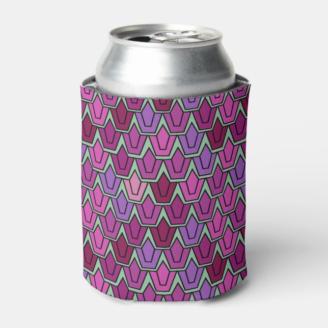 Purple Tulip Field  Can Cooler (Can Front)