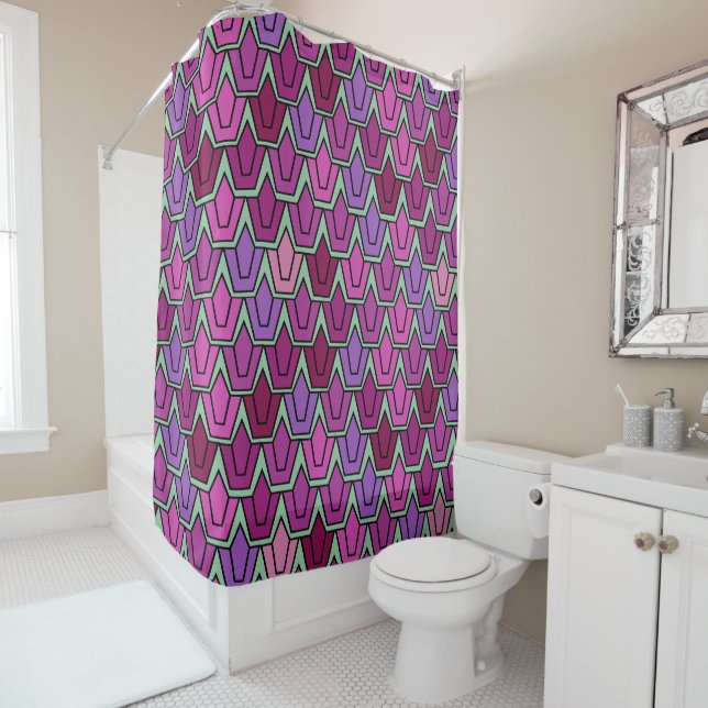 Purple Tulip Field  Shower Curtain (In Situ)