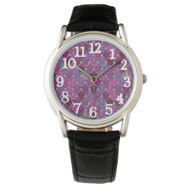 Purple Tulip Field  Watch (Front)
