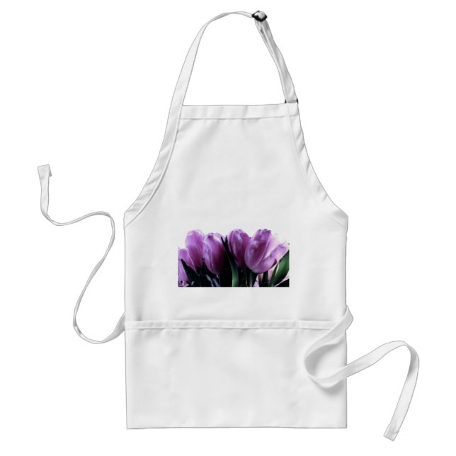 Purple Tulip Floral Apron (Front)