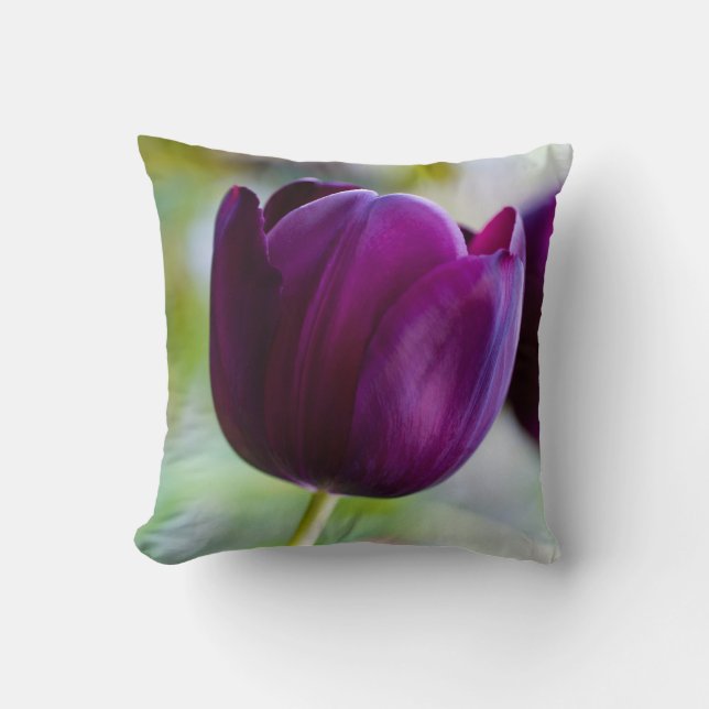 Purple tulip flower Cushion (Front)