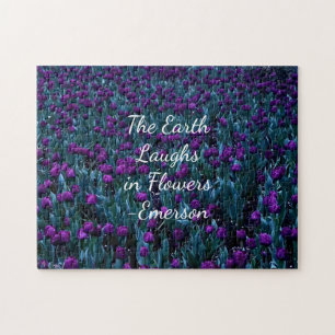 Purple tulip flower garden jigsaw puzzle