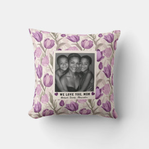 Purple Tulip Garden Mummy Mama Sofa Cushion