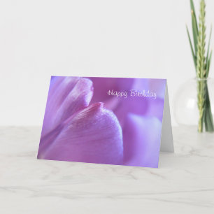 Purple Tulip "Happy Birthday" card