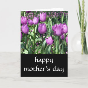 purple tulip mothers day card