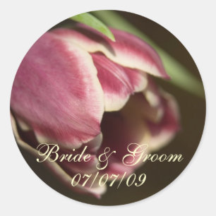 Purple Tulip • Save the Date Sticker