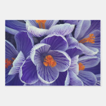 Purple Tulip Wrapping Paper