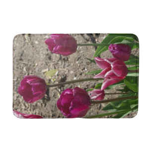 Purple Tulips bath mat