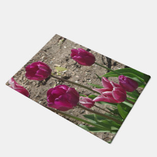 Purple Tulips door mat