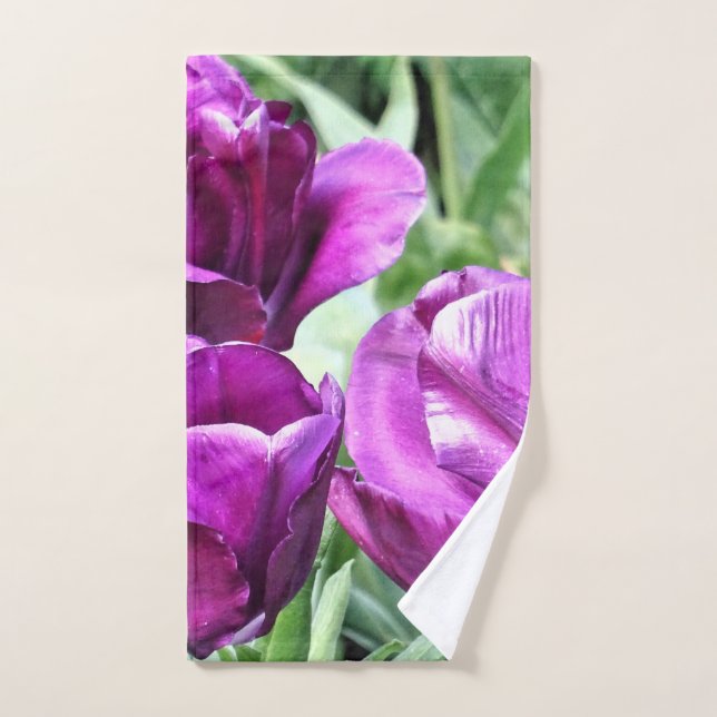 Purple Tulips Hand Towel (Hand Towel)