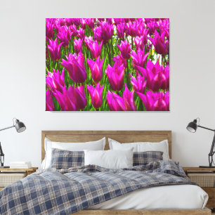 Purple Tulips in Keukenhof, Holland Wrapped Canvas