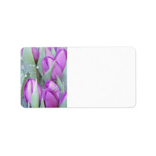 Purple Tulips Label
