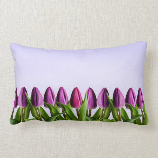 PURPLE TULIPS LUMBAR CUSHION