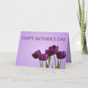 Purple Tulips Mother's Day Card