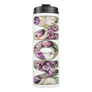 Purple Tulips Mum Thermal Tumbler