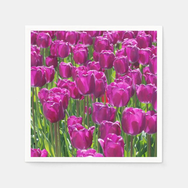 Purple Tulips Napkin (Front)