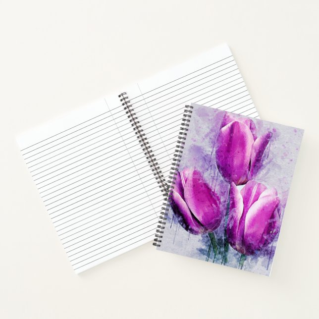 Purple Tulips Notebook (Inside)