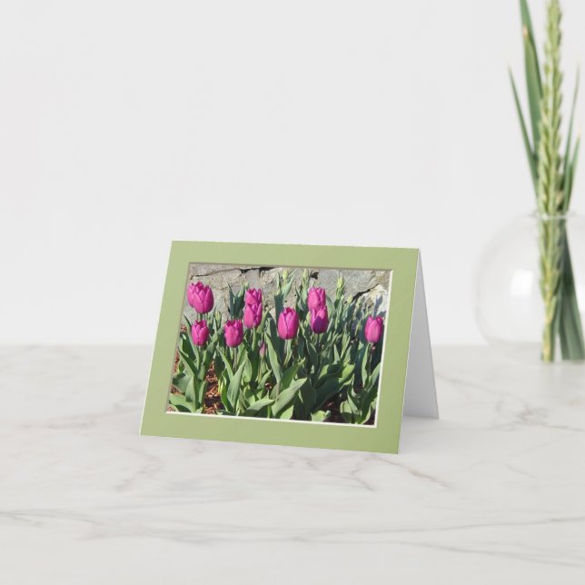 Purple Tulips notecard (Front)