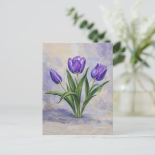 Purple Tulips Post Card